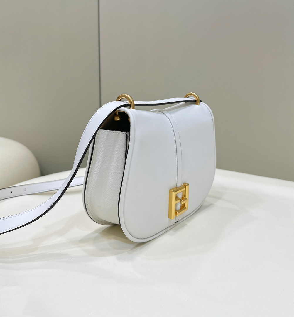 Fendi Cmon Medium 8BT366 Shoulder white smooth leather Bag - Default Title - View 6