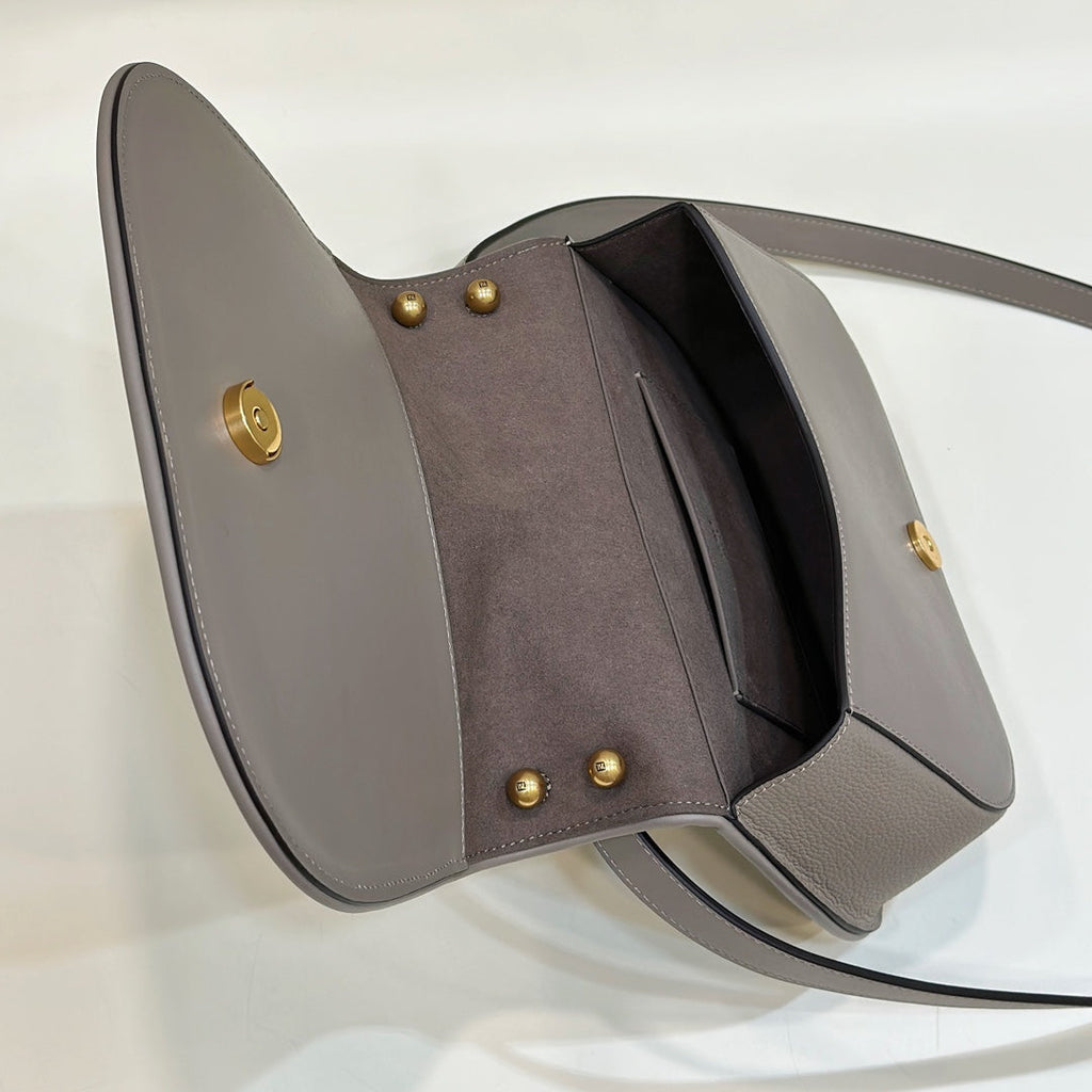 Fendi Cmon Medium 8BT366 Shoulder gray smooth leather Bag - Default Title - View 11
