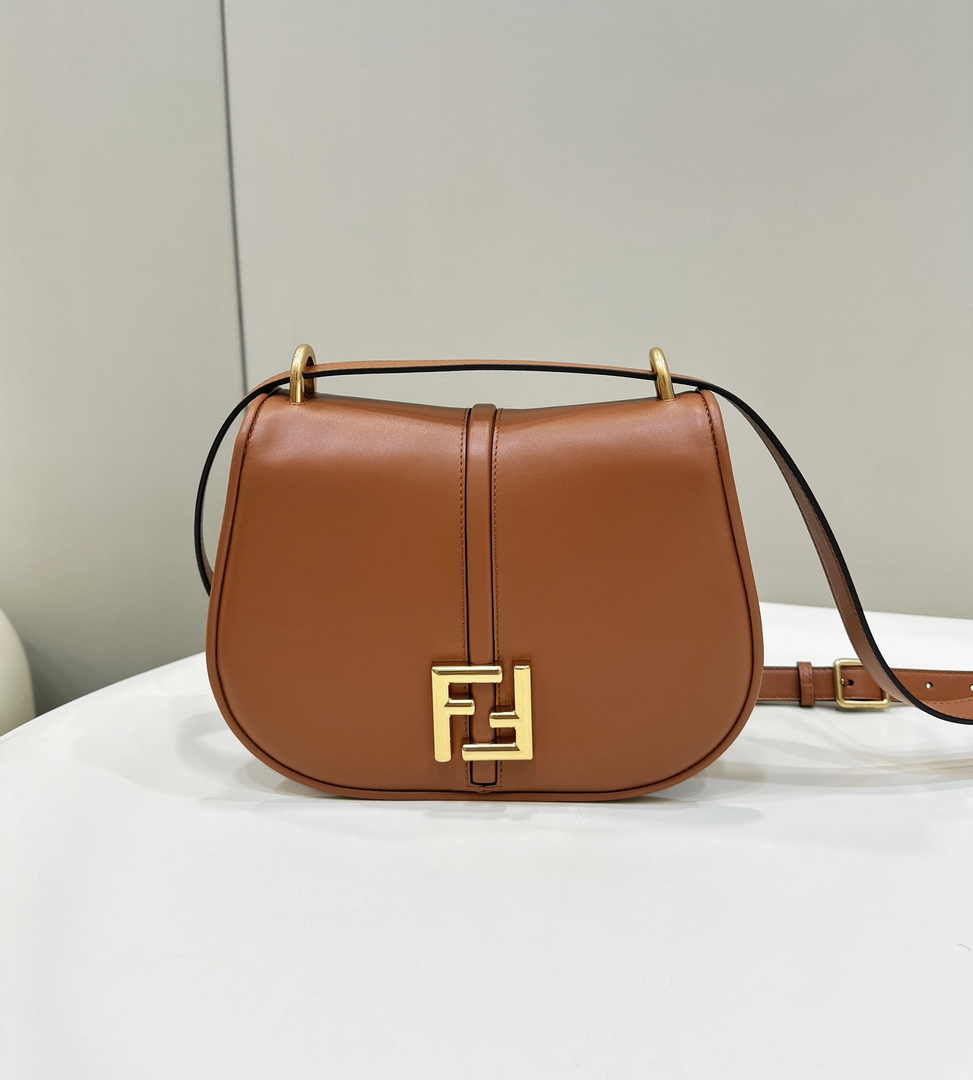 Fendi Cmon Medium 8BT366 Shoulder brown smooth leather Bag - Default Title - View 3