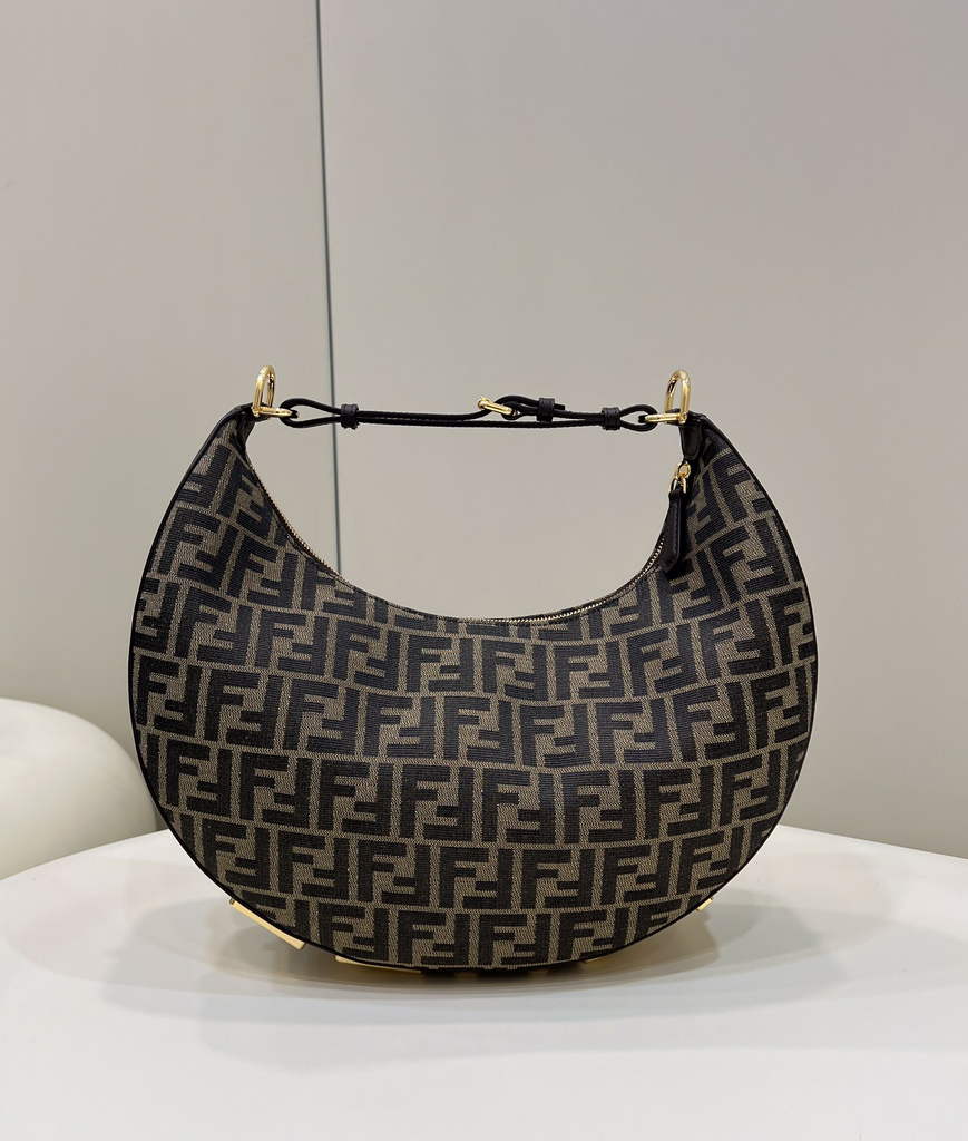 Fendi Fendigraphy 8BR799A Brown FF Leather bag - Default Title - View 5
