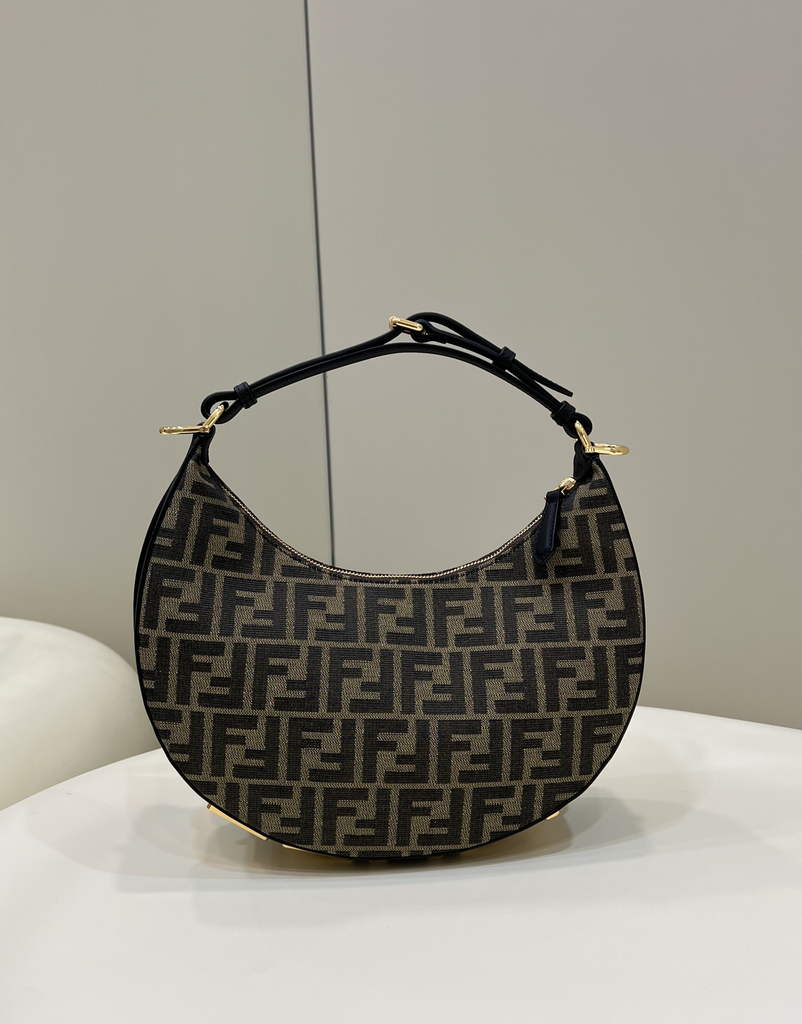 Fendi Fendigraphy Small Brown FF leather bag 8BR798 - Default Title - View 1