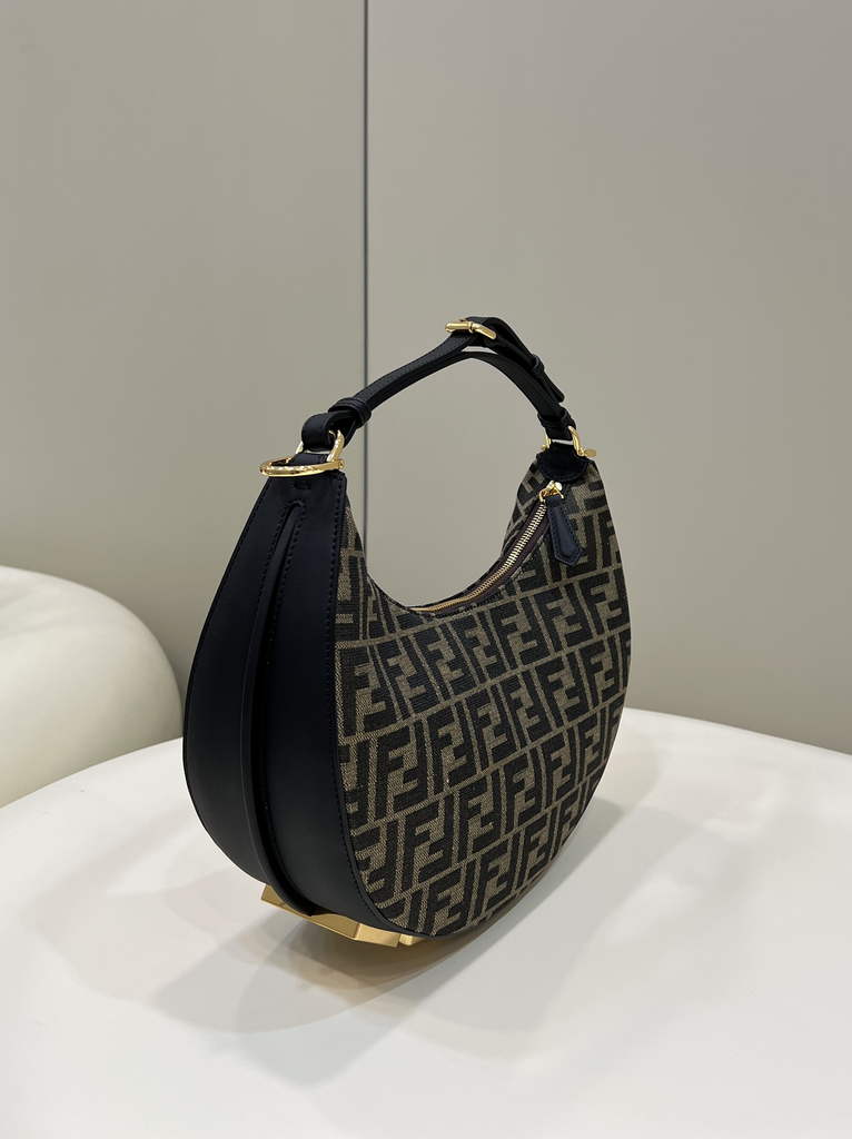 Fendi Fendigraphy Small Brown FF leather bag 8BR798 - Default Title - View 3
