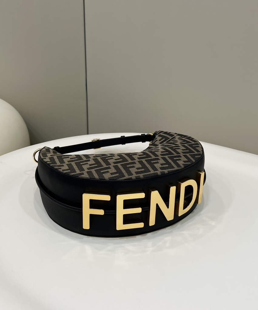 Fendi Fendigraphy Small Brown FF leather bag 8BR798 - Default Title - View 2