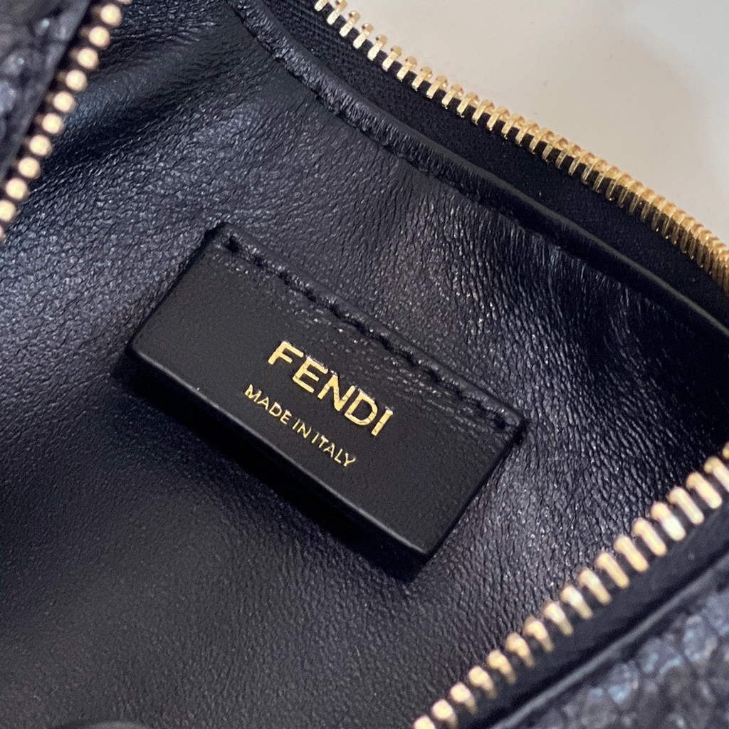 Fendi Fendigraphy Small black snake leather bag 8BR798 - Default Title - View 6