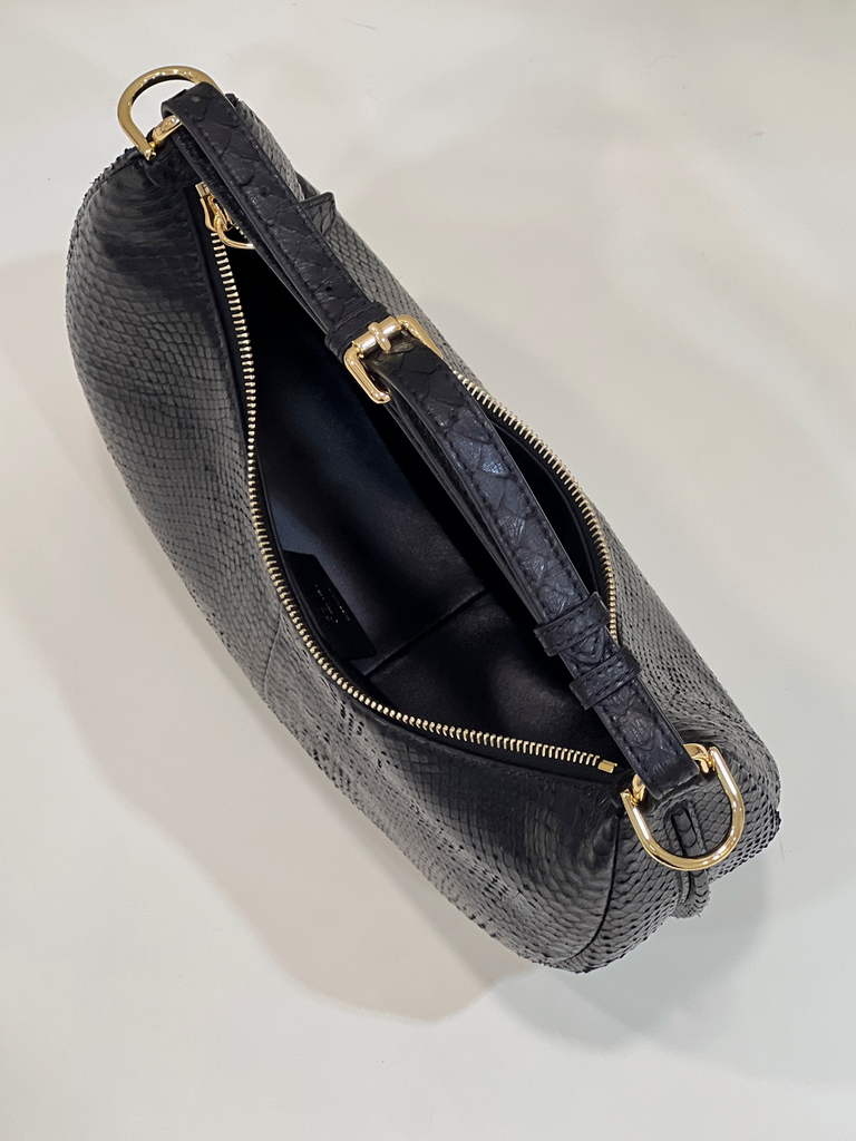 Fendi Fendigraphy Small black snake leather bag 8BR798 - Default Title - View 8