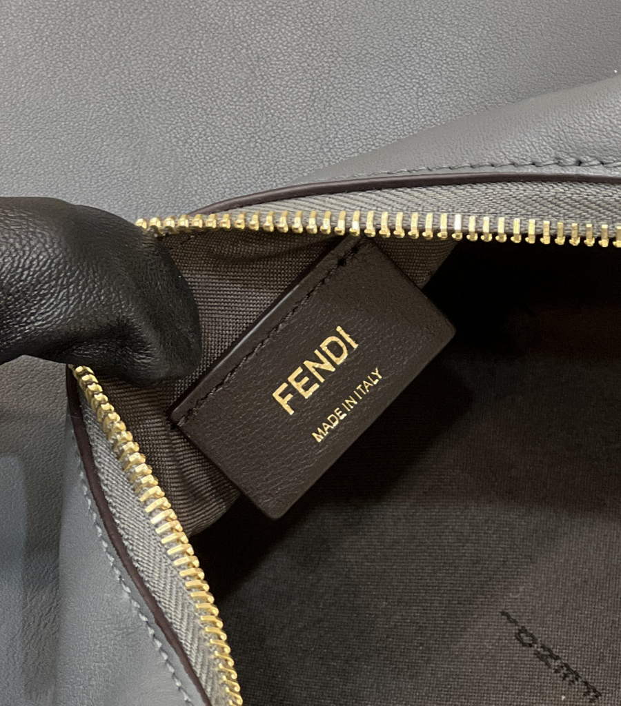 Fendi Fendigraphy Small Dark Gray leather bag 8BR798 - Default Title - View 7
