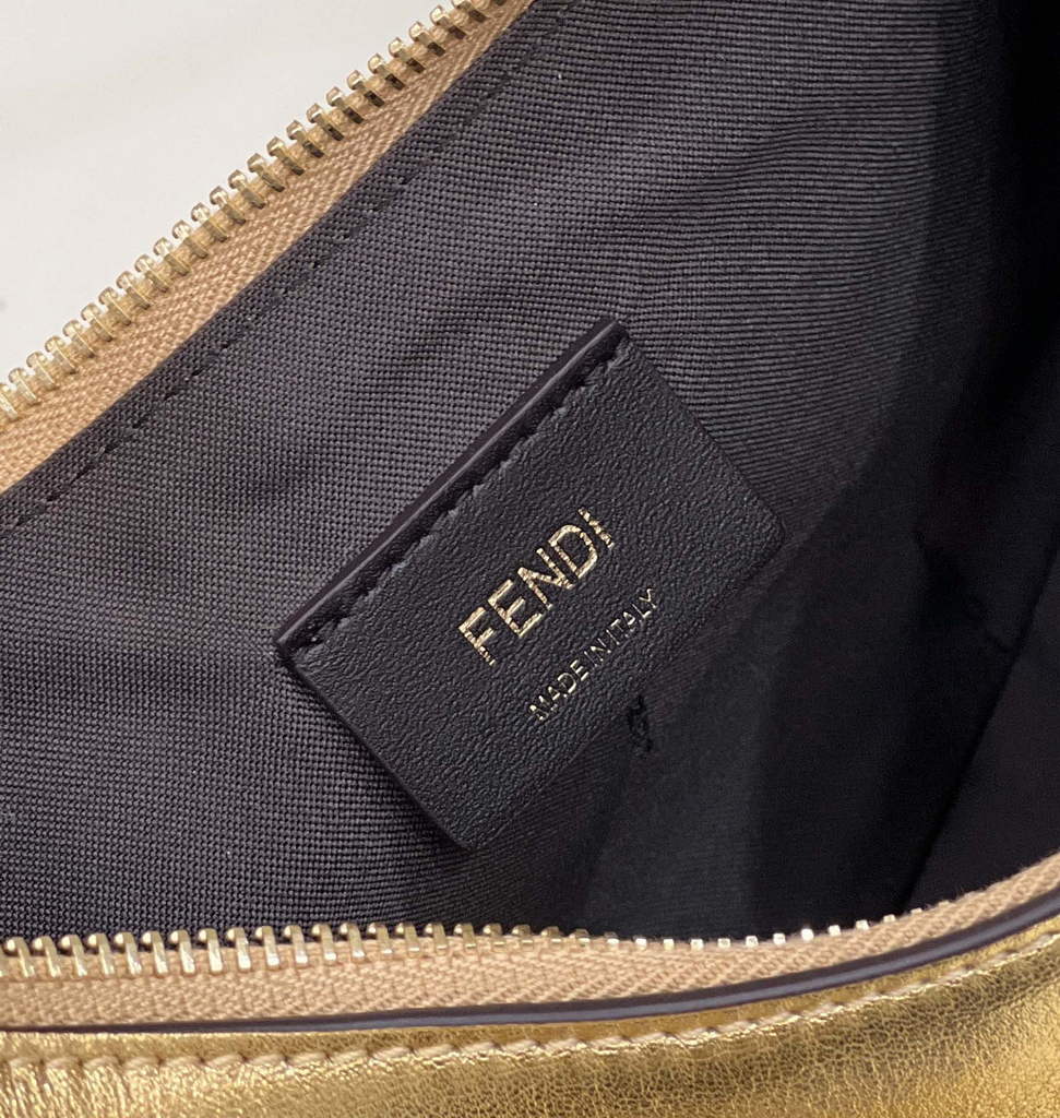 Fendi Fendigraphy Small Gold leather bag 8BR798 - Default Title - View 8