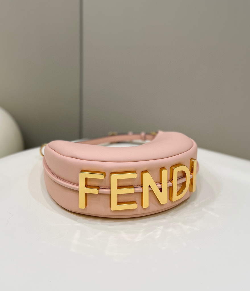 Fendi Fendigraphy Small pink leather bag 8BR798 - Default Title - View 3
