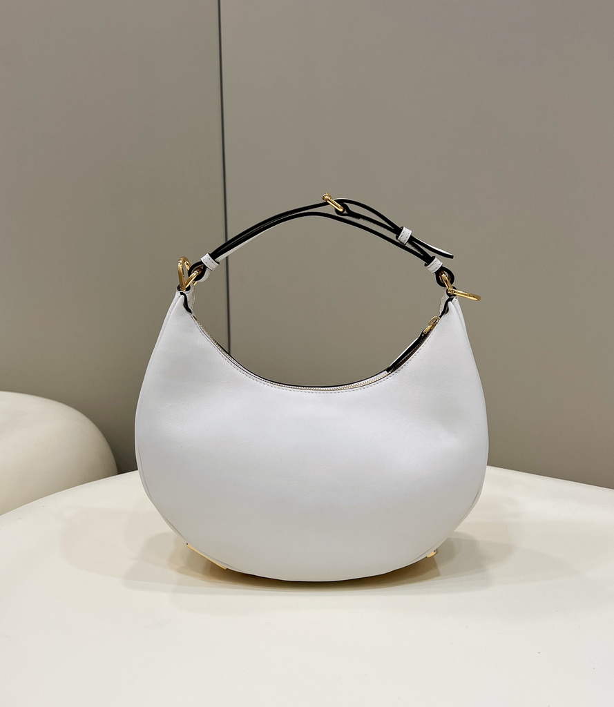 Fendi Fendigraphy Small white leather bag 8BR798 - Default Title - View 1