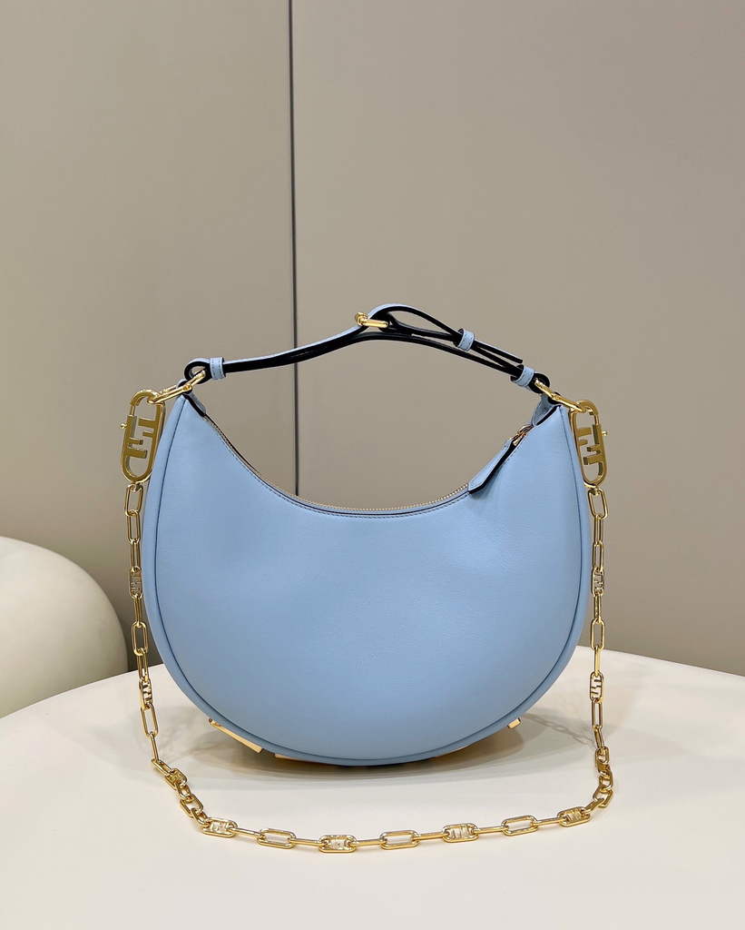 Fendi Fendigraphy Small Blue leather bag 8BR798 - Default Title - View 3
