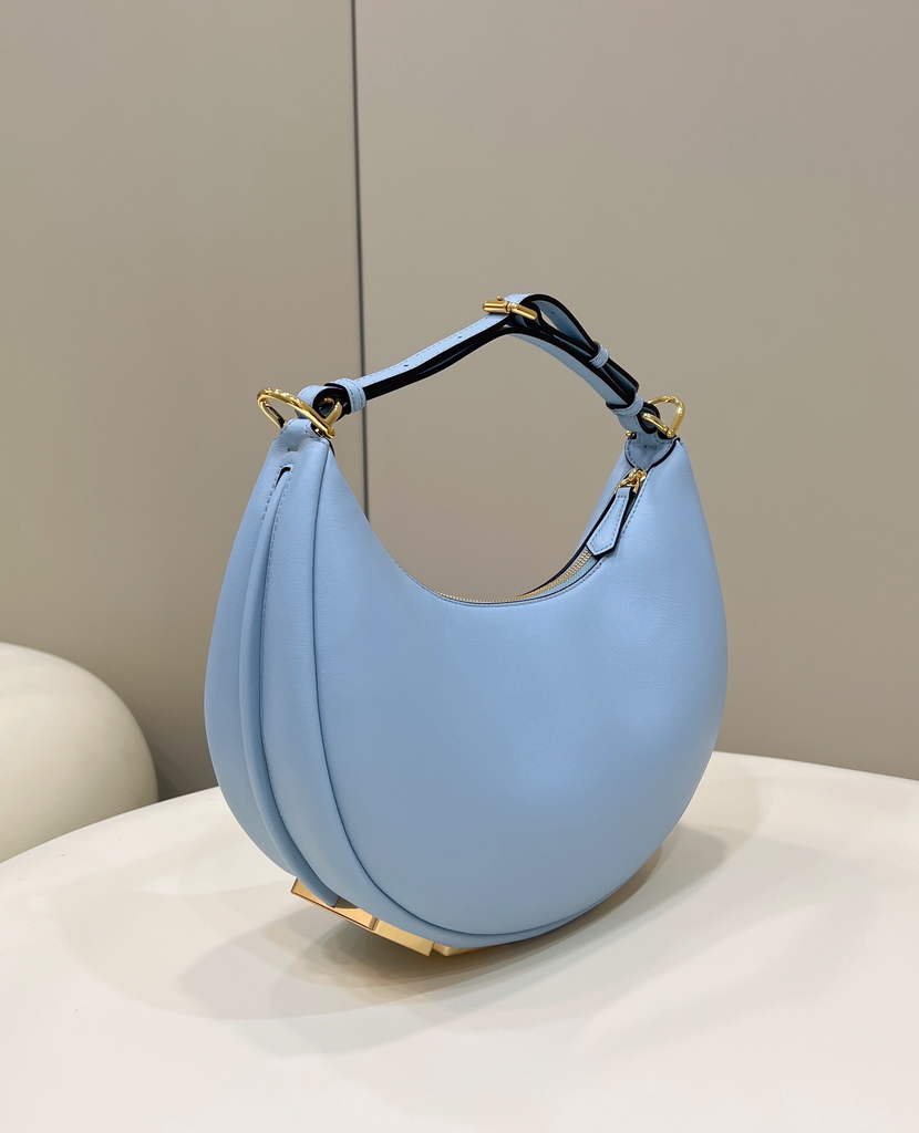 Fendi Fendigraphy Small Blue leather bag 8BR798 - Default Title - View 4