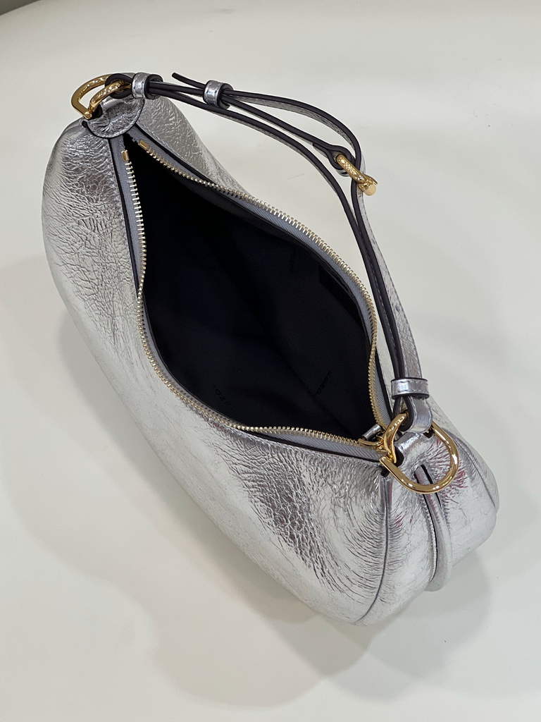 Fendi Fendigraphy Small Silver leather bag 8BR798 - Default Title - View 4