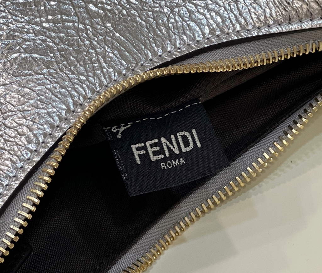 Fendi Fendigraphy Small Silver leather bag 8BR798 - Default Title - View 5