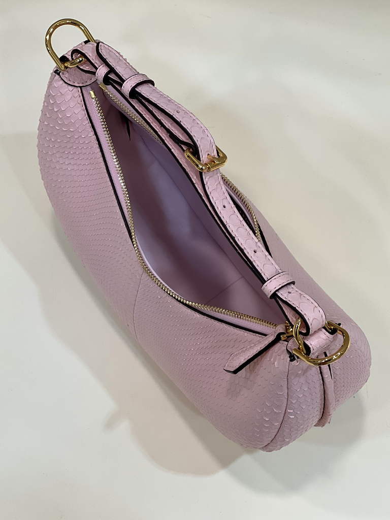 Fendi Fendigraphy Small pink snake leather bag 8BR798 - Default Title - View 9