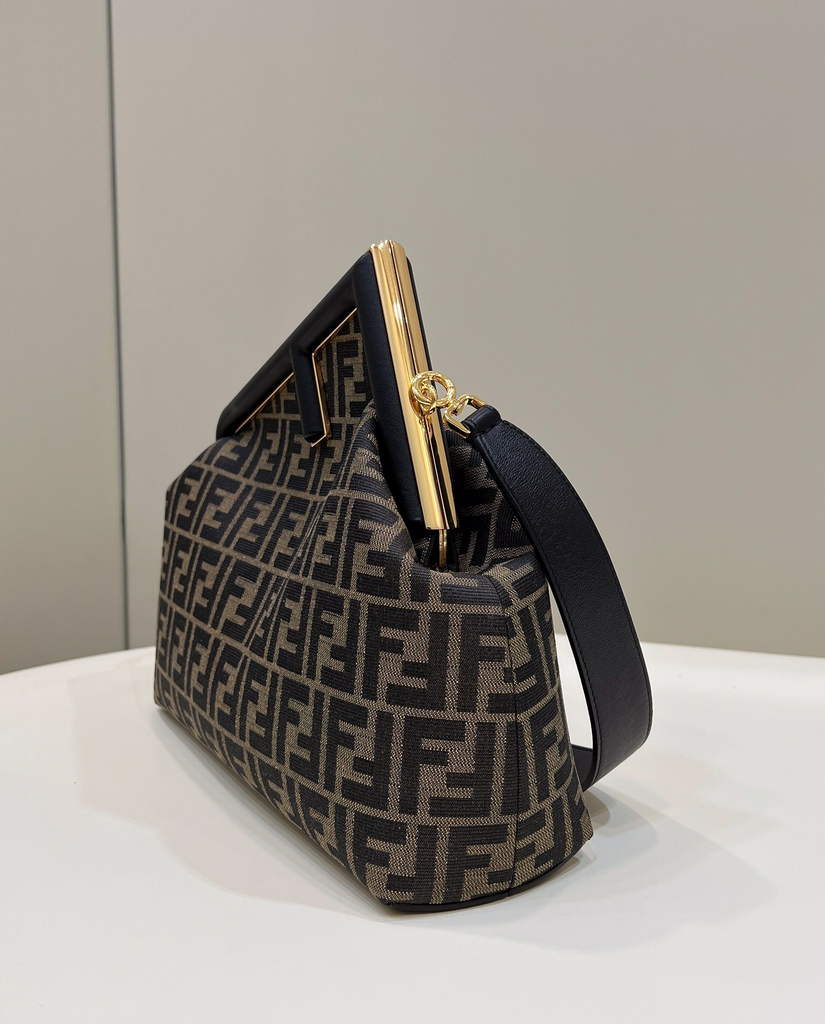 Fendi First Medium 8BP127 Brown FF Leather Bag - Default Title - View 3