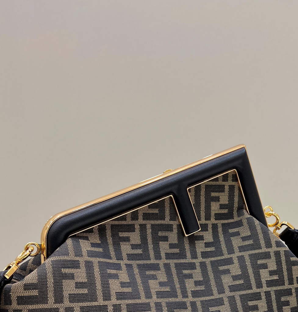 Fendi First Medium 8BP127 Brown FF Leather Bag - Default Title - View 5