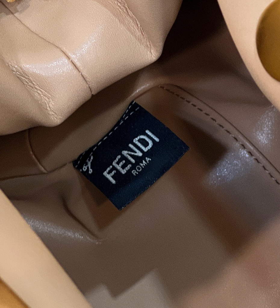 Fendi First Medium 8BP127 Dark Beige flannel bag with embroidery - Default Title - View 8