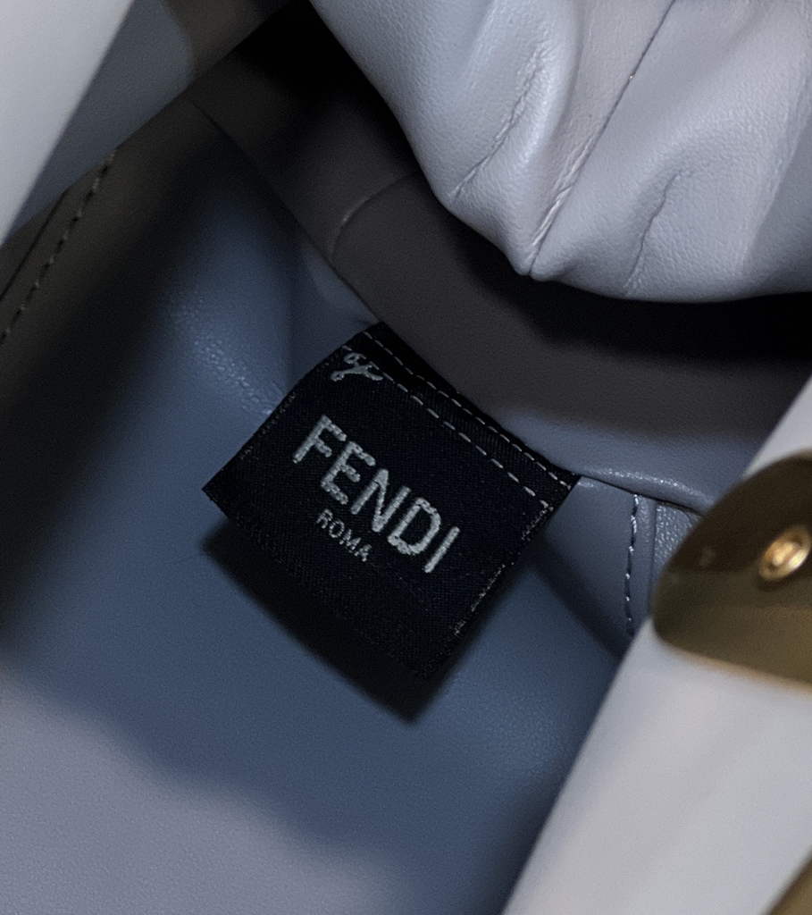 Fendi First Medium 8BP127 Gray flannel bag with embroidery - Default Title - View 8