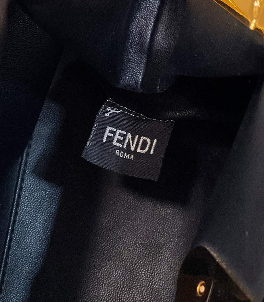Fendi First Medium 8BP127 Black laqué crocodile leather bag - Default Title - View 8