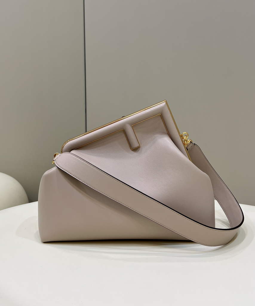 Fendi First Medium 8BP127 Beige leather bag - Default Title - View 1