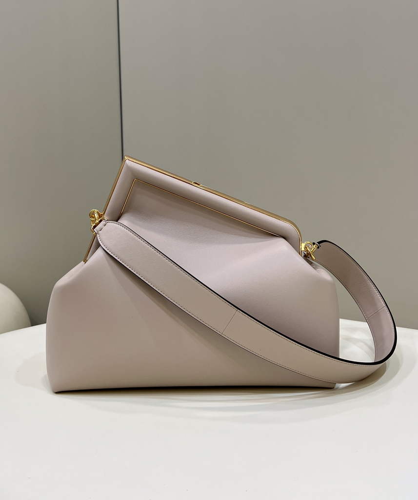 Fendi First Medium 8BP127 Beige leather bag - Default Title - View 2