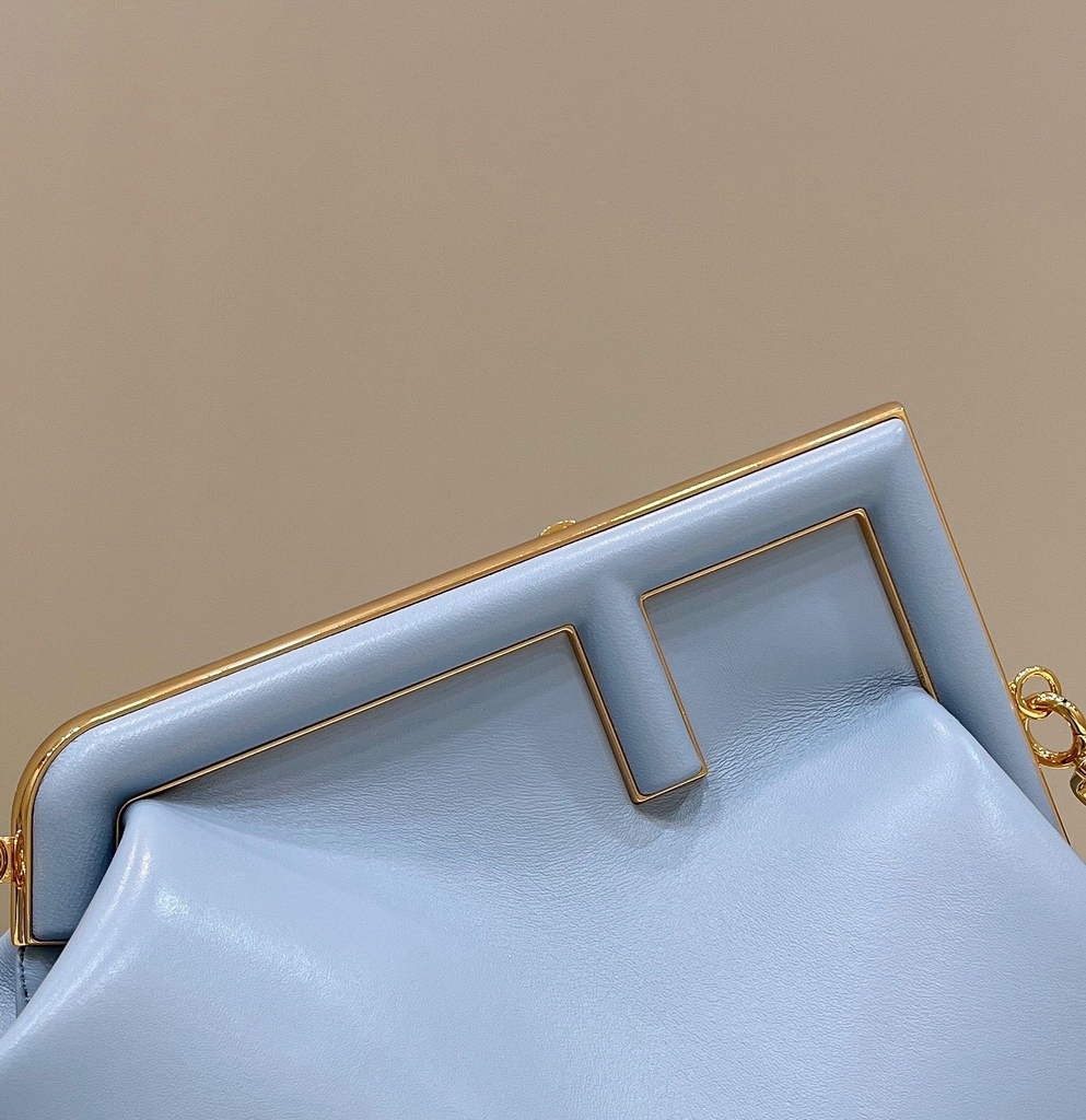 Fendi First Medium 8BP127 Blue leather bag - Default Title - View 5