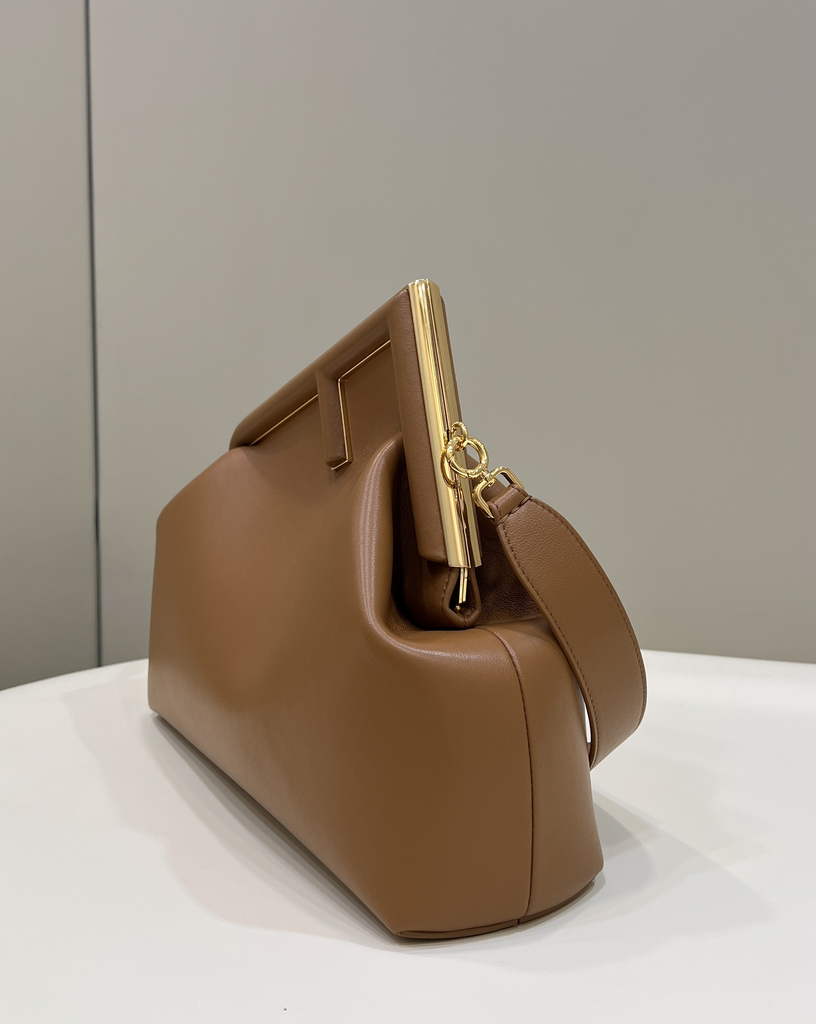 Fendi First Medium 8BP127 Brown leather bag - Default Title - View 3
