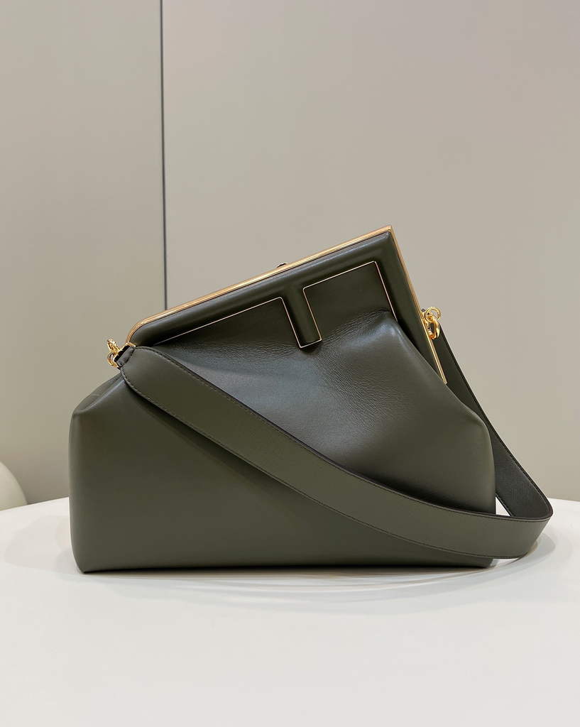 Fendi First Medium 8BP127 Green leather bag - Default Title - View 1