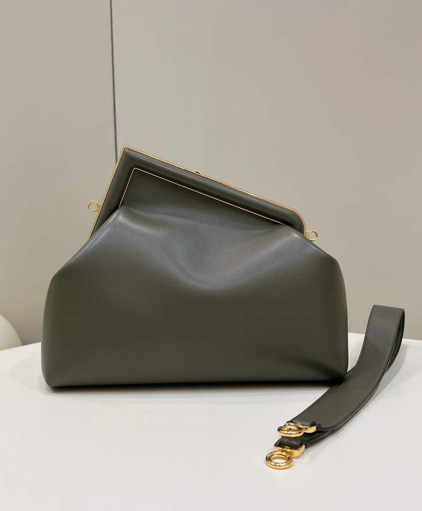 Fendi First Medium 8BP127 Green leather bag - Default Title - View 2