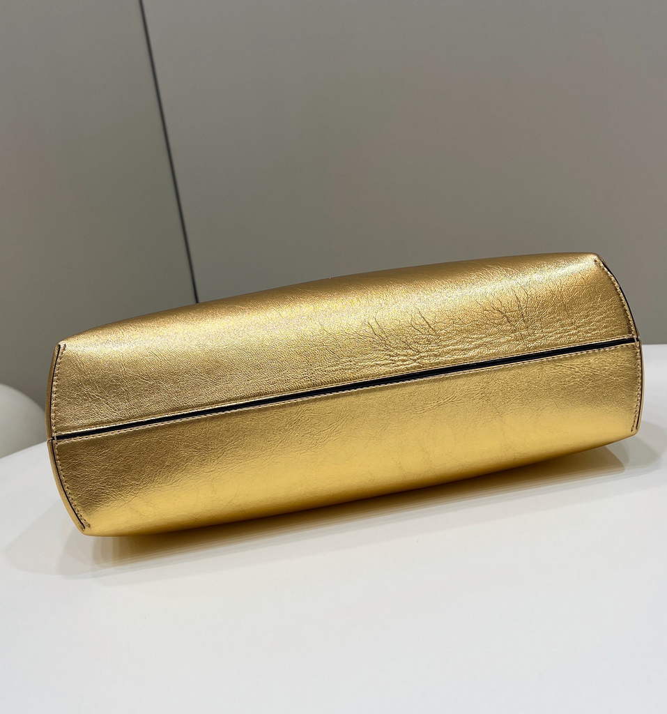 Fendi First Medium 8BP127 Gold leather bag - Default Title - View 4