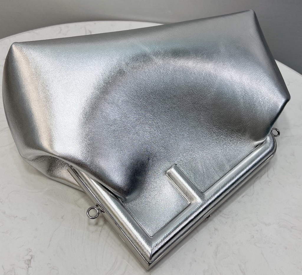 Fendi First Medium 8BP127 Silver leather bag - Default Title - View 4