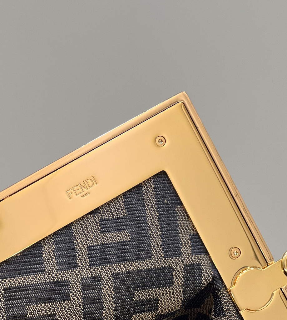 Fendi First Medium 8BP127 Black python leather bag - Default Title - View 6