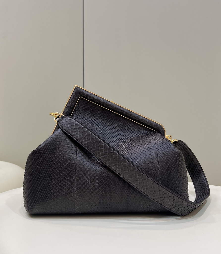 Fendi First Medium 8BP127 Coffee python leather bag - Default Title - View 2