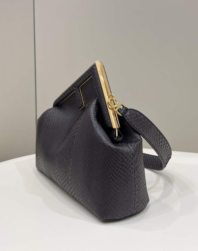 Fendi First Medium 8BP127 Coffee python leather bag - Default Title - View 3