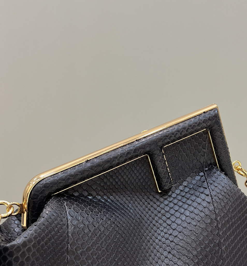 Fendi First Medium 8BP127 Coffee python leather bag - Default Title - View 4