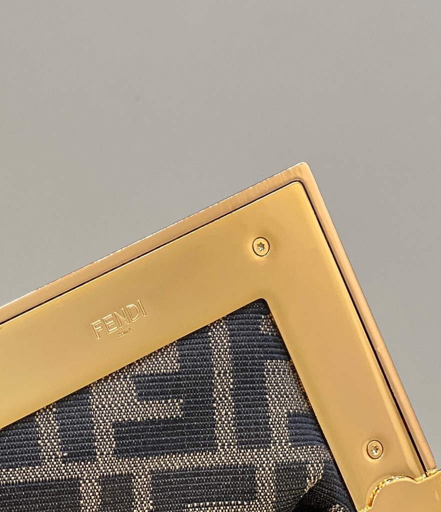 Fendi First Medium 8BP127 Khaki sheepskin bag - Default Title - View 5