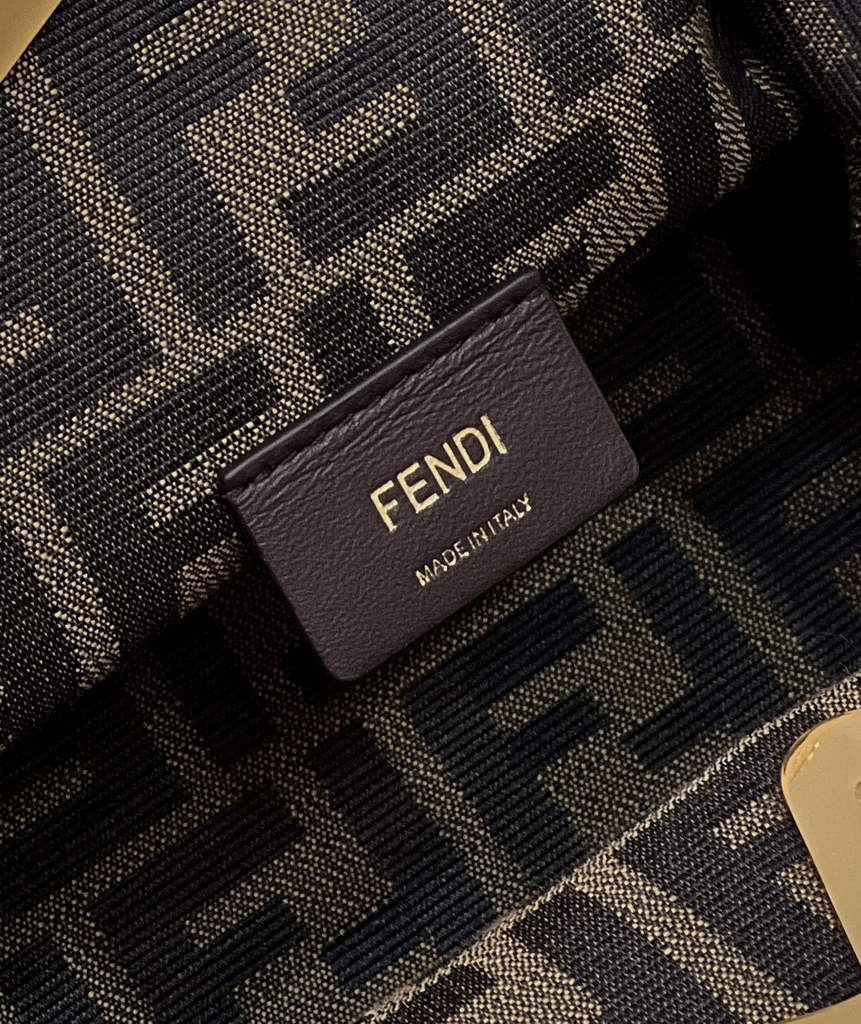 Fendi First Small 8BP129 Beige raffia macrame bag - Default Title - View 7