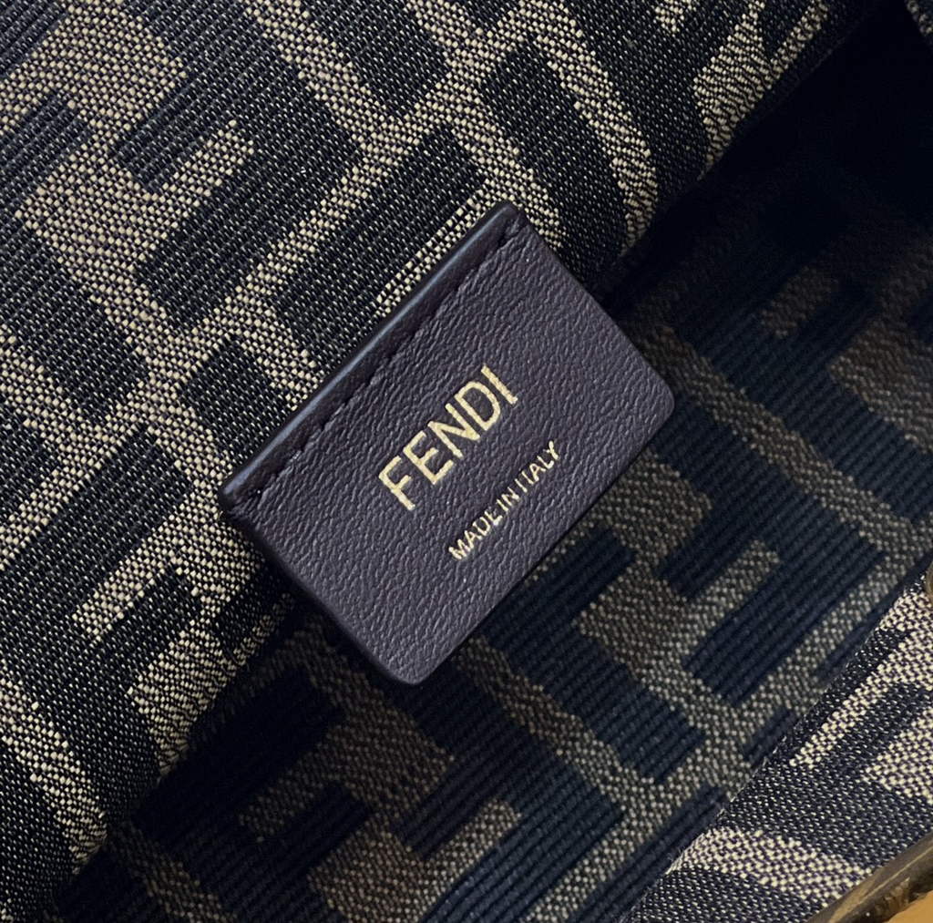 Fendi First Small 8BP129 Black python leather bag - Default Title - View 7