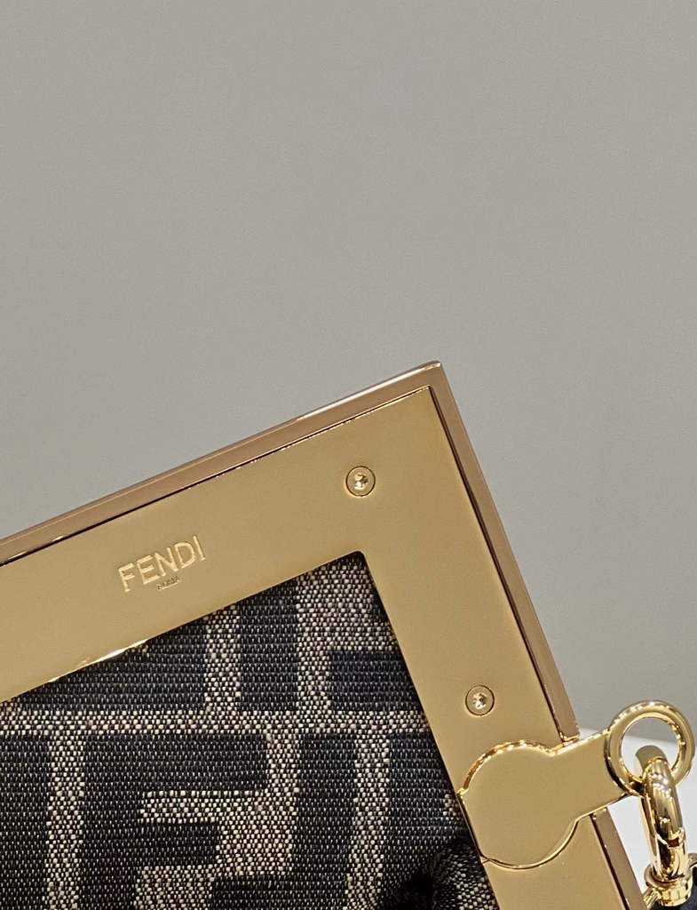 Fendi First Small 8BP129 Black braided leather bag - Default Title - View 6