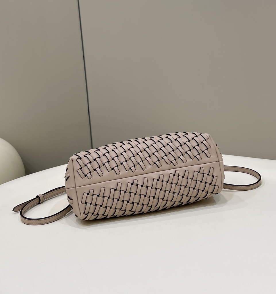 Fendi First Small 8BP129 Beige braided leather bag - Default Title - View 4