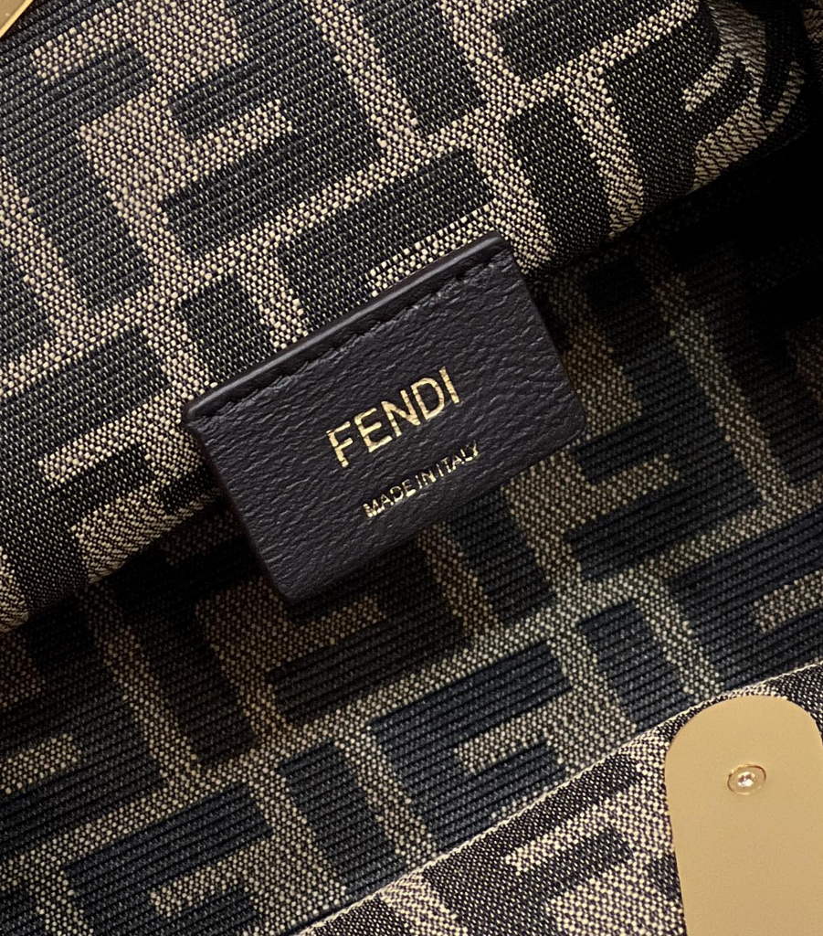Fendi First Small 8BP129 Beige braided leather bag - Default Title - View 5