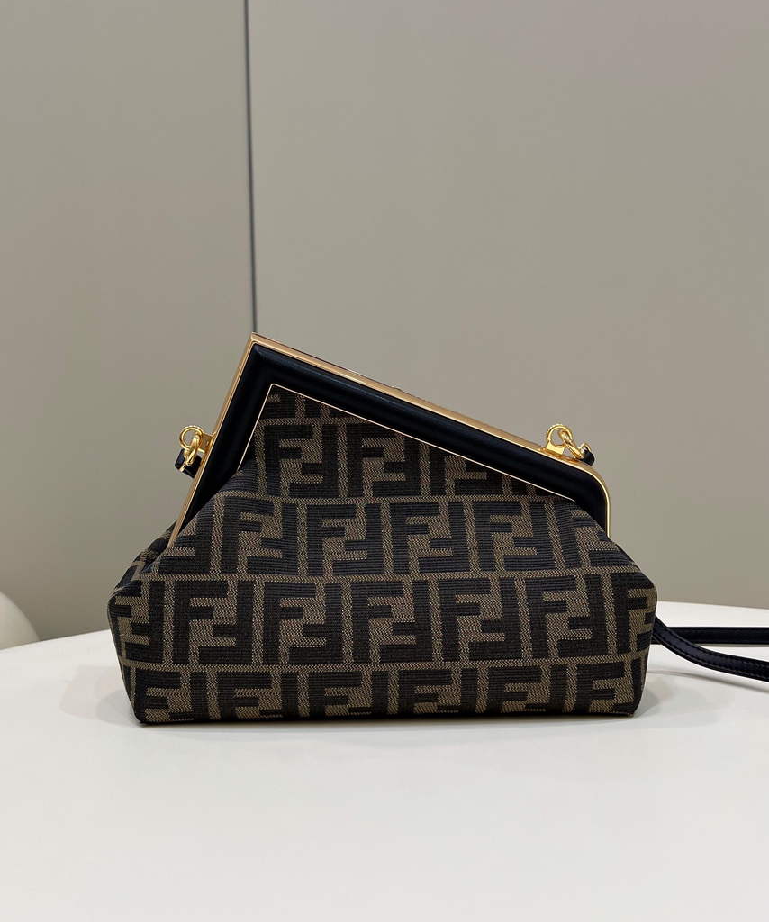 Fendi First Small 8BP129 Brown FF leather bag - Default Title - View 2