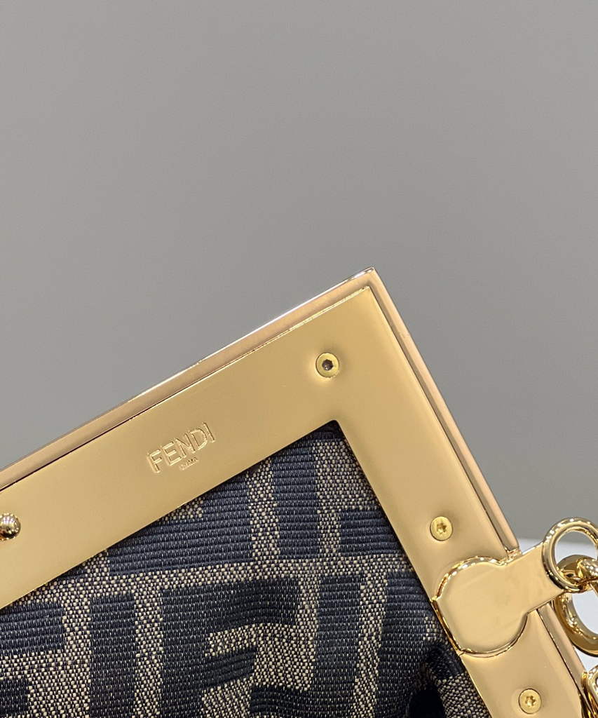 Fendi First Small 8BP129 Brown python leather bag - Default Title - View 6