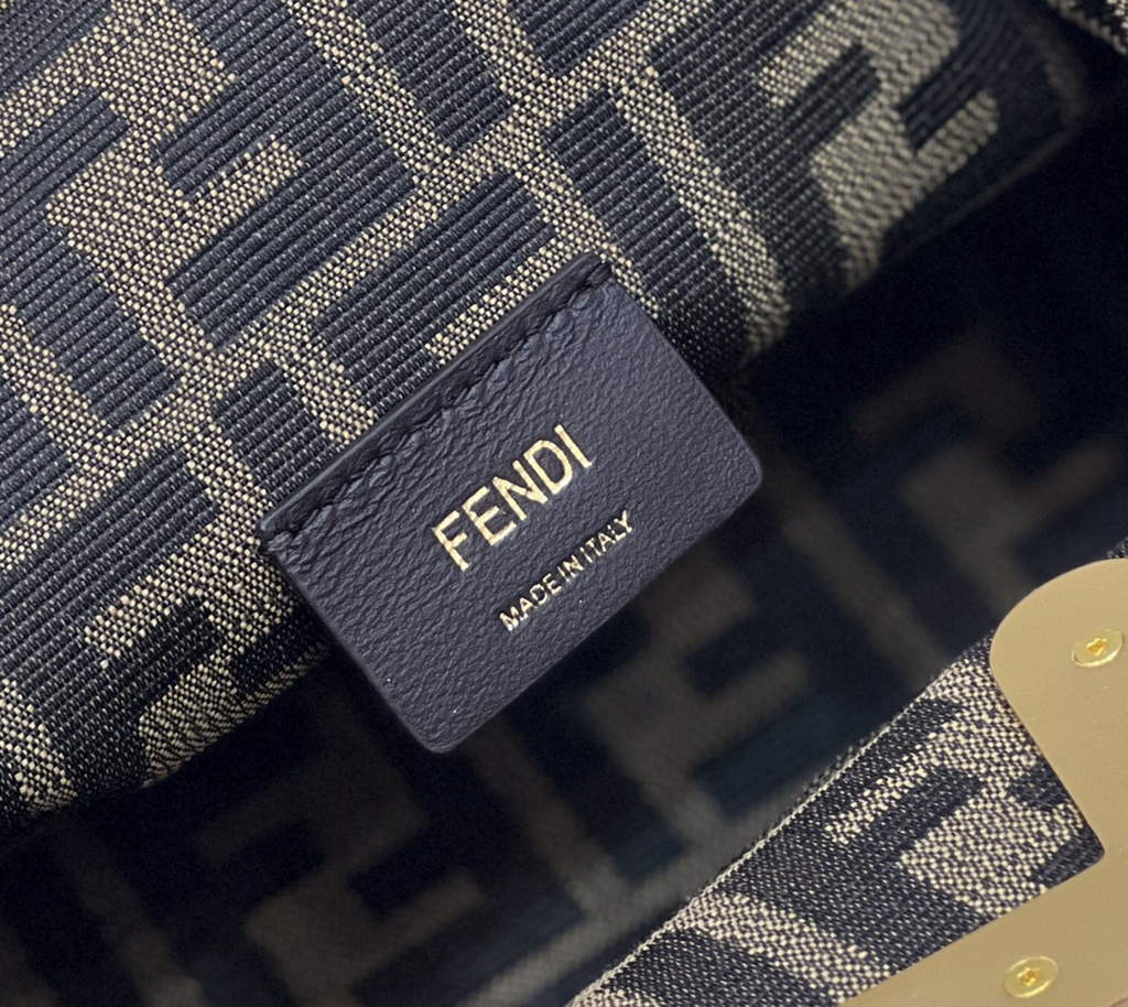 Fendi First Small 8BP129 Brown python leather bag - Default Title - View 7