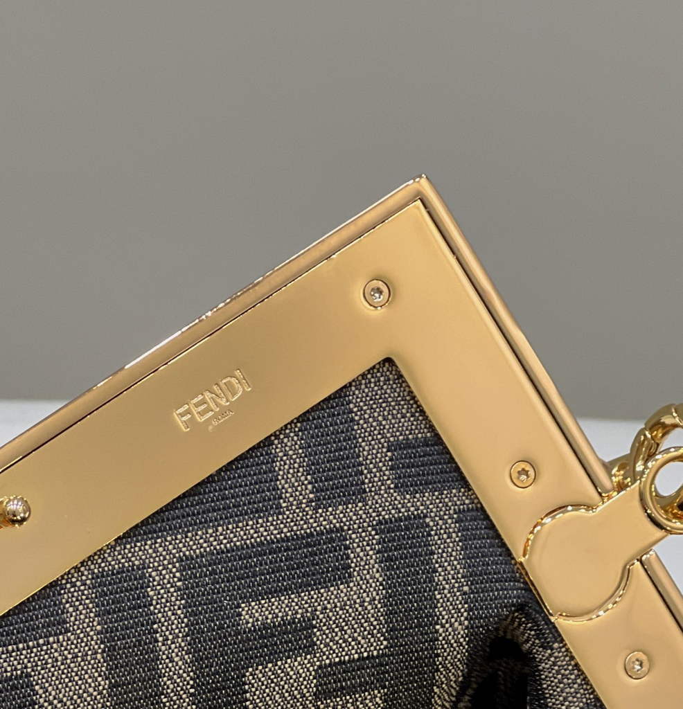 Fendi First Small 8BP129 Dark Beige python leather bag - Default Title - View 6