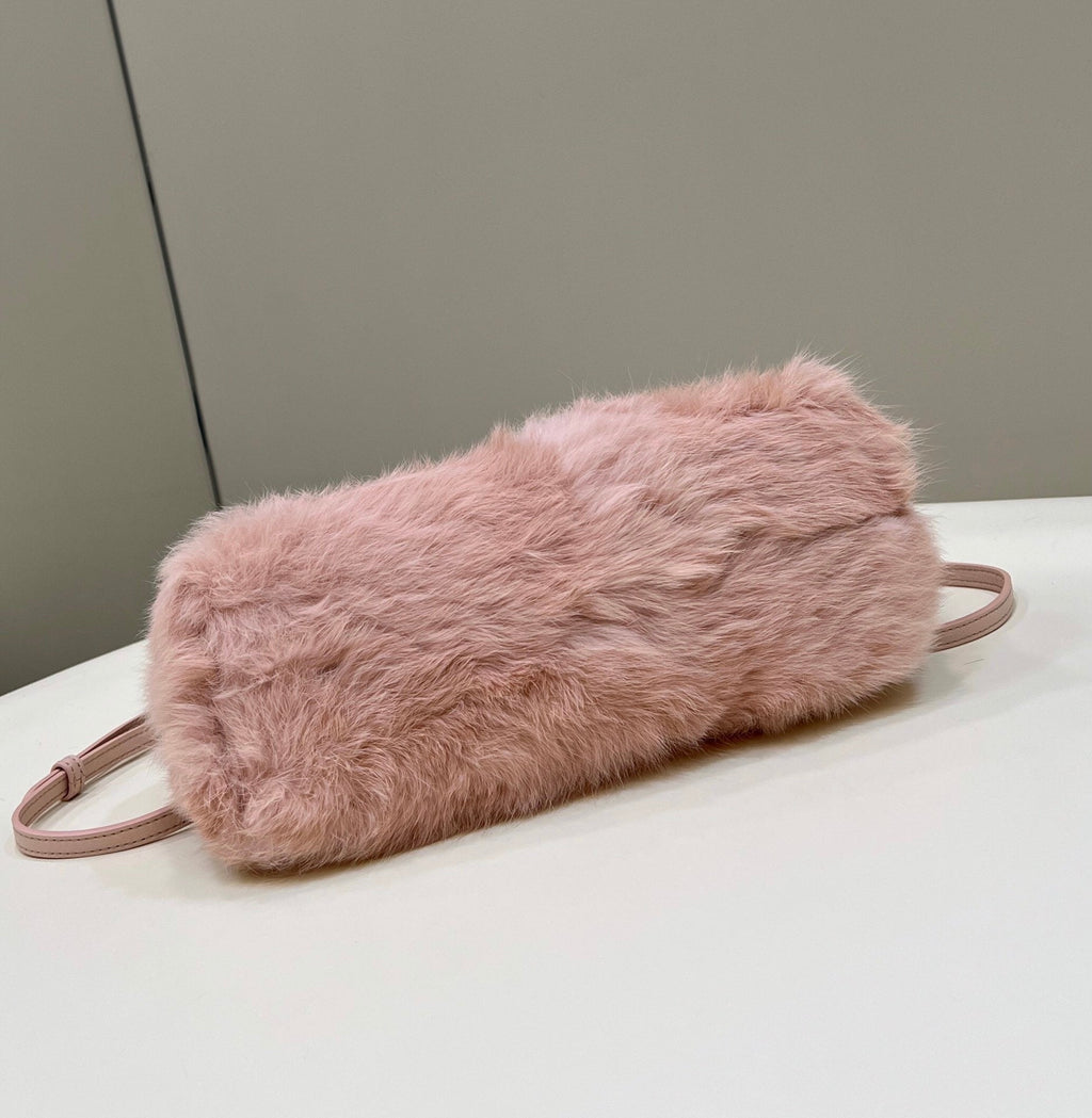 Fendi First Small 8BP129 Pink fox fur bag - Default Title - View 4