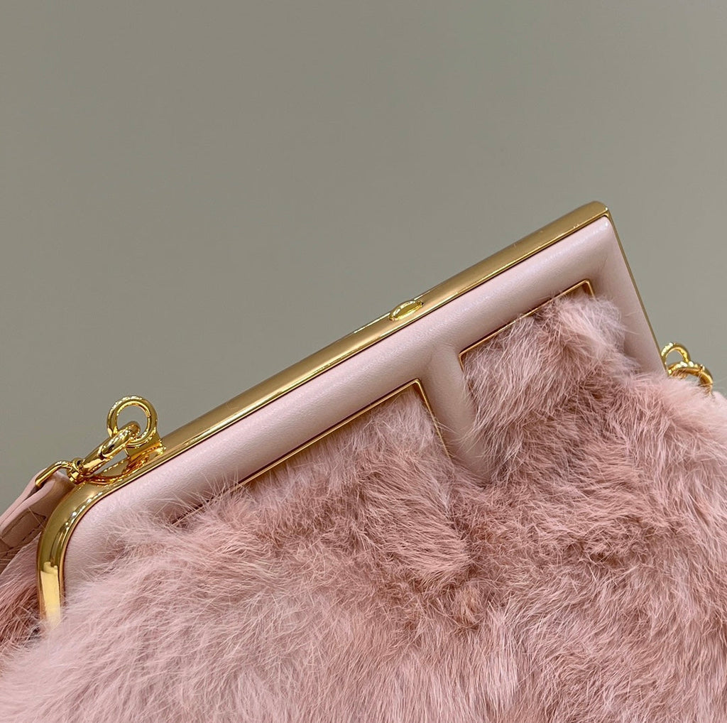 Fendi First Small 8BP129 Pink fox fur bag - Default Title - View 5