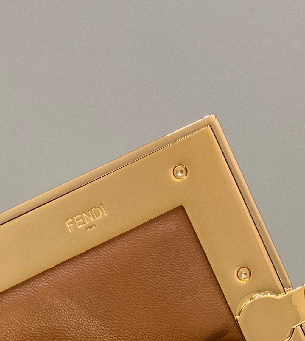 Fendi First Small 8BP129 Brown fox fur bag - Default Title - View 5
