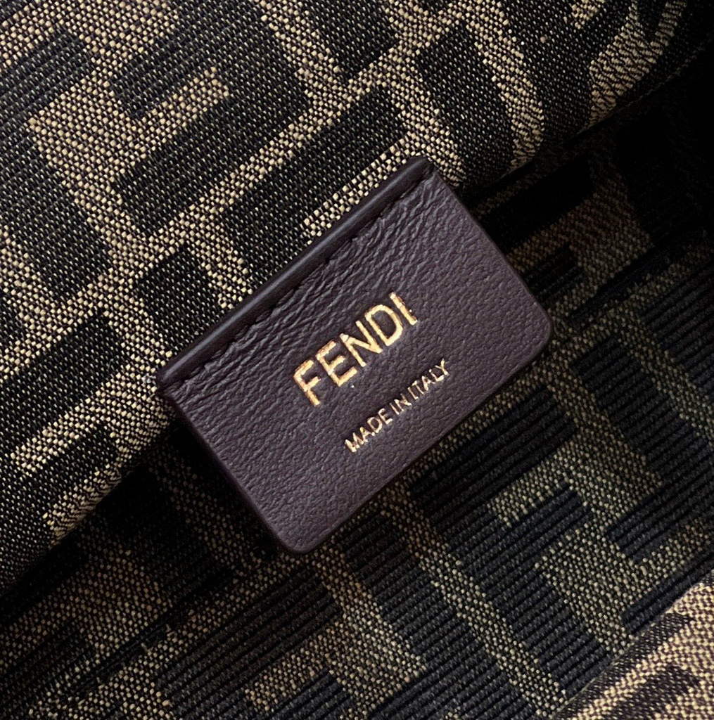 Fendi First Small 8BP129 Gold-colored leather sequinned bag - Default Title - View 7