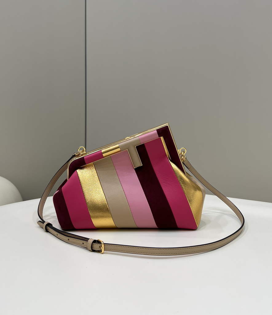 Fendi First Small 8BP129 Gold leather bag Multicolor - Default Title - View 1
